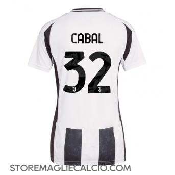 Juventus Juan Cabal #32 Maglia Gara Casa Repliche 2024-25 Donna Maniche Corte